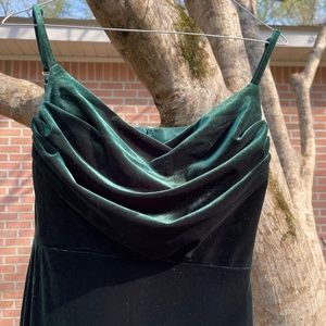 Revelry Floor Length Green Velvet Gown Size 4